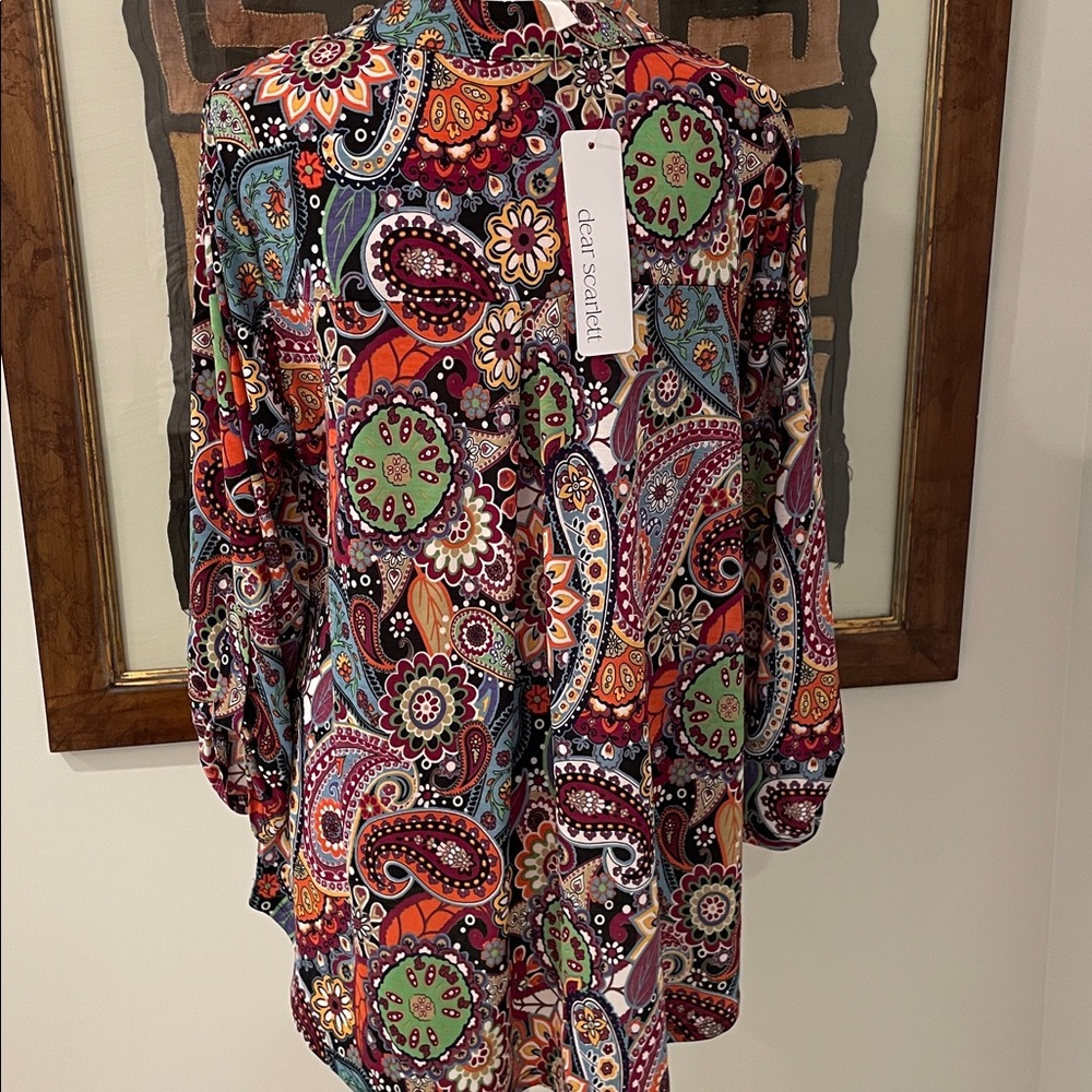 Dear Scarlett Multicolor Paisley Blouse - Picture 4 of 6